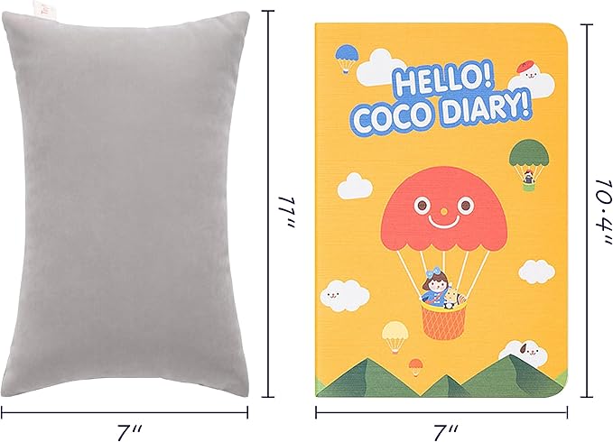 FLXXIE 2 Pack Microfiber Small Mini Pillows, 11x7 Inches, Soft Washable Travel Nap Pillows, Light Grey