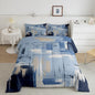Feelyou Abstract Bedding Set Kids Modern Abstract Art Comforter Set Light Blue Black Comforter for Boys Room Decor Lightweight Duvet Set Toddler Size with 1 Pillow Case
