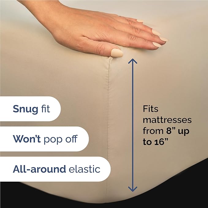 Full Sheets Set 6 Piece - Includes 4 Pillowcases - Bed Sheets Full Size - Soft Hotel Luxury Bedding - Cooling, Comfy, Fade Free & Breathable - 1 Flat & 1 Fitted & 4 Pillowcases w/ Deep Pockets - Cream