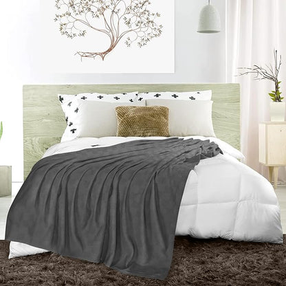 Avalon Bedding 100% Cotton Blankets King Size Thermal Blanket (108"x90") - Perfect Cotton Blanket King Size for Layering Bed in Any Season - Cotton Blankets for Bed (Grey)