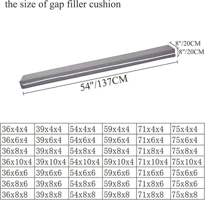 SAMTY Bed Filler for headboard Space Gap Filler Bolster Pillow Stopper for Sofa Crack Filler Between Headboard and Mattress Full Size