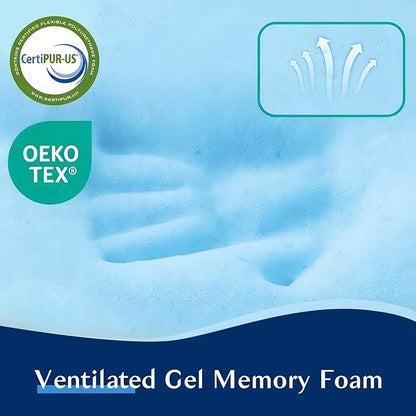 Stomach Sleeping Pillow for Shoulder and Neck Pain Relief, Thin Pillow for Sleeping- Cooling Memory Foam Pillows Flat Pillows for Stomach Sleepers,Low Profile 3.25-inches for Back Sleeper