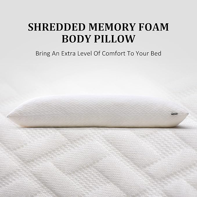 Basic Beyond Memory Foam Pillows - Long Body Pillows for Adults, 20x54, Side & Back Sleepers