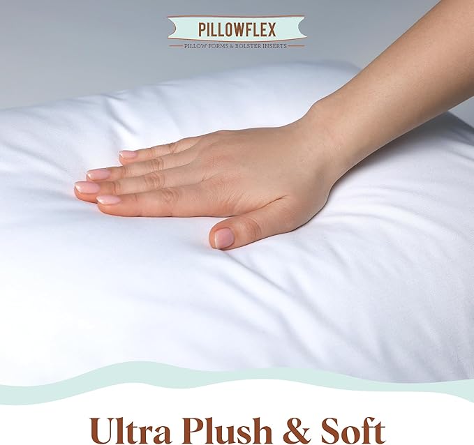 Pillowflex Synthetic Down Pillow Insert - 16x38 Down Alternative Pillow, Ultra Soft, Large Rectangle Body Sleeping Pillow, Kilim, Long, Back - 1 Decorative Pillow Form