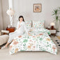 Erosebridal Cute Floral Toddler Bedding Set,Sage Green and Beige Flower Comforter Set for Kids Girls,Boho Leaf Botanical Plant Quilt,Rustic Farmhouse Bedroom Decor,1 Pillowcase Breathable