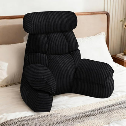 FXXUDVNIIN Back Pillow for Bed Sitting up – with 9.4" Armrests Bed Pillow for Sitting up,Inch Arms for Support, Ideal for Reading, Watching TV, Gaming, and Relaxing
