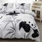 CVHOUSE Panda Bedding Set, Full Size, Cute Panda Comforter Set Cover, Soft, 1 Duvet Cover 2 Pillowcases, Christmas Decor, Full 79'x89'