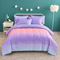 Yogeneg Pink Glitter Rainbow Kids Comforter Set Twin Size for Teen Girls&Boys Women, Metallic Printed Comforter with Pillowcase,Ultra Soft Microfiber 2 Piece Bedding Set,All Season (Rainbow A, Twin)