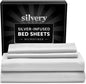 Silvery Silver Infused Bed Sheets Set - Ultra-Soft Temperature-Regulating Fabric with Self-Cleaning Technology™ That Stays Fresh 3X Longer for Hygienic Sleep (White, King)