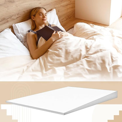 Mattress Wedge, 5 Inch Size Twin Incline Wedge for Acid Reflux Gerd, Neck and Back Pain, Snoring, Adjustable Elevator Under Mattress Topper Support for Bedroom