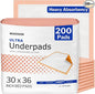McKesson Underpads Disposable Bed Pads 30" x 36" [200 Count], Heavy Absorbency, Ultra Incontinence Chux Pads for Adults, Elderly, and Baby, Pee Pads