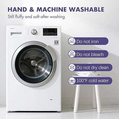 King Size Heated Blanket 100" x 90" - Soft Warm Flannel Sherpa Electric Blanket with Dual Control, 5 Heating Levels & 10 Hours Auto Off, Washable Heated Blanket with Fast Heating (Purple)