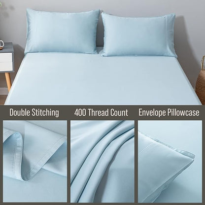 Bella Coterie | Luxury Bamboo Viscose Standard Size Pillowcase Set | 100% Organically Grown | Ultra Soft | Cooling | 2 Pcs [Coastal Blue]