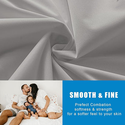 2 Pack Mattress Protector Queen Size 100% Waterproof Fitted Mattress Cover, Breathable Noiseless & Machine Washable Bed Cover Deep Pocket from 5" to 21", Bed Protector for Pets Kids Adults Dark Grey
