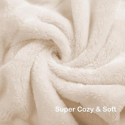 Electric Heated Blanket Queen Size 84"x90", Dual Control Fast Heating Cozy Heated Blanket for Bed, 10 Hours Auto Off & 4 Heating Levels, Warm Gift for Grandma-White