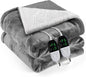 Heated Blanket Electric King Size 90"X100",Electric Blanket with 6 Heat Settings & 1-10 Hours Time Settings Auto-Off,Machine Washable Heating Blanket for Home and Office (Gray)