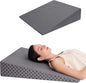 Wedge Pillow 5in Bed Wedge Pillow for Sleeping, Snoring, Back Support, After Surgery, Triangle Pillow, with Washable Cover, Gray