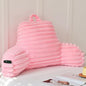 Yaoshuho Large Reading Pillow for Adults, Back Support Pillow for Sitting Up in Bed with Arms, Couch for Lounging Bedrest, Pink