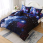 6Pcs Galaxy Comforter Set with Sheets for Kids Boys Girls Teens, Outer Space Themed Bed in a Bag Queen Size, Dark Blue 3D Printed Bedroom Decor Bedding Set