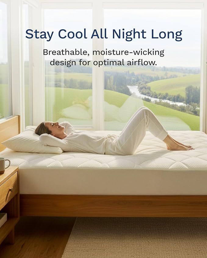 ViscoSoft King Fiberfill Pillow Top Mattress Topper Pad - Soft Overstuffed Premium Support - Quilted Temperature Smart Viscose from Bamboo - Deep 18" Pocket for Secured Fit