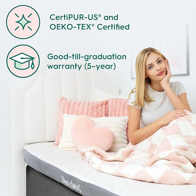 Sleepyhead Full 3 Inch Premium Super Mattress Topper – Gel & Copper Infused Memory Foam Bed Topper – Cooling, Soft Support + Comfort, Foam Made in USA, CertiPUR-US Certified (Full 3")