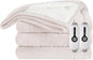 Electric Heated Blanket 84"x90" Queen Size Microplush Cover Blanket, 4 Heat Settings & 10 Hours Auto Off, Cozy & Warm for All Night, Machine Washable, Beige