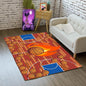 Basketball Court Rug - Basketball Rug for Boys Bedroom, Sports Decor for Boys Bedroom Kids Carpet, Sports Themed Carpets for Playroom Living Room Floor Mat or Door mat, 2x3 Feet