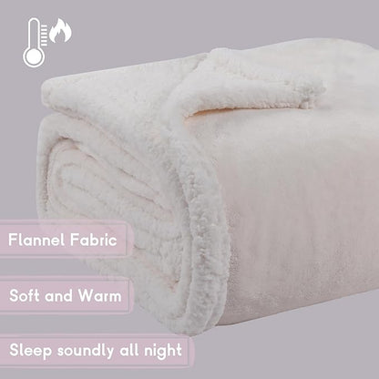 Heated Blanket Electric Blanket Full Size 72''x84'', Soft Flannel Heating Blanket with 1-10 Hour Auto Off - 6 Heat Settings - Machine Washable - White