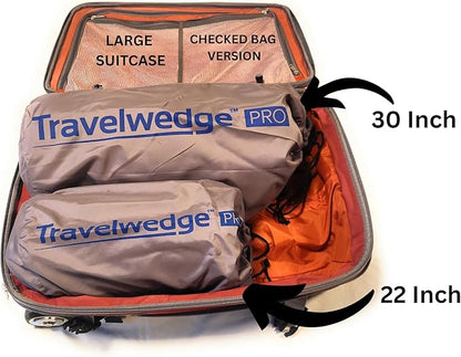 Self-Inflating Bed Wedge Pillow | Lightweight for Travel | Wedge Pillow for Sleeping and Acid Reflux, Heartburn, and GERD Pillow (TWDPRO2, 22 Inch)