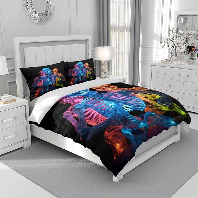 Microfiber Halloween Sheets King Set with 2 Pillow Cases Standard Size, Fitted Flat Sheet for Kids Girls Teens Adult Bedroom Decor,Pumpkin Sheets Bed Sheets Floral Petal Country Bedding Décor