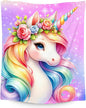 Kids Blanket for Girls - Unicorn Gifts for Daughter Adults - Cute Throws for Sofa Bedding (60"x80")