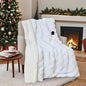 Electric Blanket Dual Control, Heated Blanket Flannel with 6 Heat Levels, 10 Time Settings, Soft Thicken Heating Blanket with ETL Certification, White, 84"× 90"
