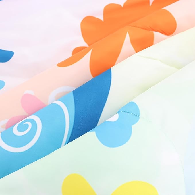 Rainbow Comforter Sets Twin Size Cartoon Floral Frogs Bedding Set for Girls Kids Children Boys Butterfly Flowers Bees Insects Cute Kawaii Quilt 1 Comforter + 1 Pillow Case