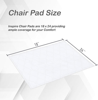 Inspire Washable Bed or Chair Pads | 3 Pack Waterproof Mattress Chucks Pad | Reusable Chux | for Adults Babies and Pets