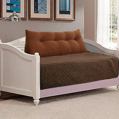 Wedge Headboard Pillow Dorm Room Reading Pillow Back Support for Sitting Up in Bed Bolster Lumbar Cushion Body Positioning Bedrest Corduroy (Coffee, Full (54 * 8 * 20in))