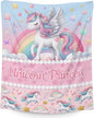 Unicorn Blanket for Girls, 60 x 50 Inches Girls Unicorns Gifts Toys, Pink Unicorn Princess Throw Blanket for Women, Warm Cozy Throw Blanket for Living Room, Bed, Sofa, Office, Travel