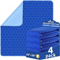 Waterproof Washable Underpads Pee Pad (RoyalBlue 34" x 36" 4 Pack), Reusable Absorbency Bedwetting Incontinence Bed Pads for Kids Adults Elderly Dog Pet, Puppy Pads for Mattress Couches Sofas Floors