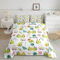 Feelyou Avocado Comforter Set for Kids Boys Girls Green Yellow Avocado Kawaii Cute Bedding Set Queen Size Tropical Leaves Decor Lovely Fruit Soft All Seasons Quilt 2 Pillowcases Boys