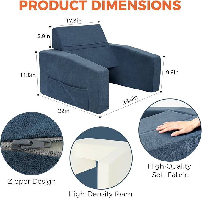 Reading Pillow for Gaming Lap Desk Pillow for Laptop with Pocket Foldable Memory Foam Bed Desk for Reading Working Crocheting Gaming Arm Rest on Bed/Sofa/Floor/Couch/Car (Dark Grey Foldable)