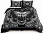 HOSIMA Grey Butterfly Bedding Set for Girls，Mandala Bedding Boho Comforter Cover Decor for Bedroom, Sun and Moon Pattern Duvet Cover Full Size.(No Comforter)