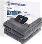 Westinghouse Electric Blanket Full, Flower Jacquard Heated Blanket Full Size with 10 Heating Levels and 1-12 Hours Auto-Off, Flannel to Sherpa Reversible, Machine Washable, 72" x 84" Inch, Grey