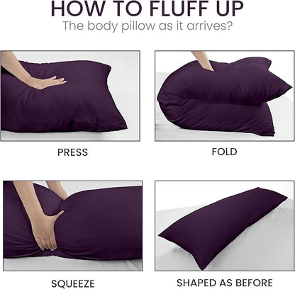 Utopia Bedding Full Body Pillow for Adults (Purple, 20 x 54 Inch), Long Pillow Insert for Sleeping, Ideal for Side Sleepers