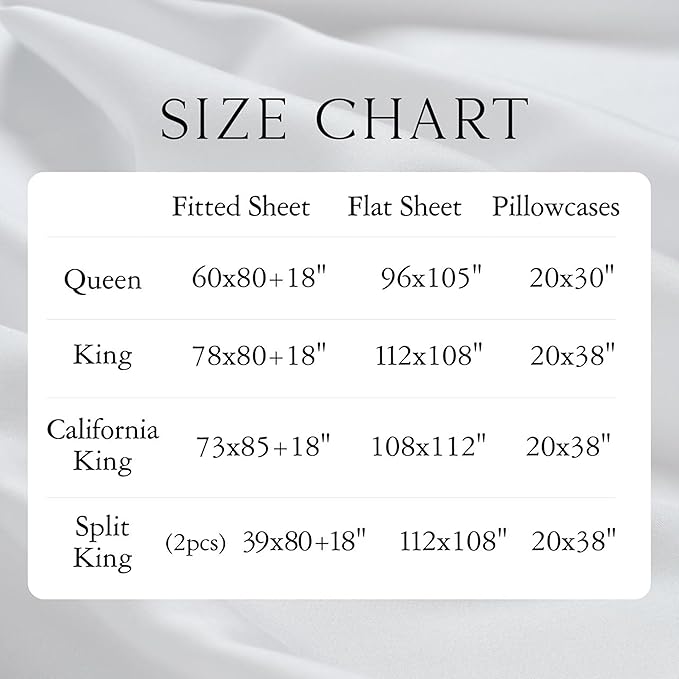 KARISSA MAE Cooling Bamboo Viscose Split King Sheet Set | 100% Organically Grown | 18” Deep Pocket | Silky, Soft, & Hypoallergenic | with Organizer Band & Elastic Corner Straps [Ivory]