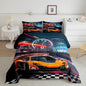 Feelyou Boys Race Car Toddler Size Bedding Set Kids Racing Car Comforter Extreme Sports Comforter Set for Teens Cool Car Comforter Car Room Decor Car Sports Quilt Set 1 Comforter Set with 1 Pillowcase