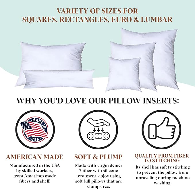 Pillowflex Synthetic Down Pillow Insert - 14x48 Down Alternative Pillow, Ultra Soft, Large Rectangle Body Sleeping Pillow, Lumbar, Long, Back - 1 Decorative Pillow Form