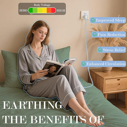 Ali King Grounding Sheets - Twin Size, Soft Cotton with Silver Fiber, 15'' Deep Pocket Earth Grounding Fitted Bed Sheets for Improved Sleep (Green, Twin 39''*75''*15'')