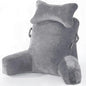 SLIGUY Reading Pillow-Bed Rest Pillow with Detachable Neck Roll & Support Arm for Sitting in Bed Couch or Floor-Backrest Reading Pillow Adult Back Pillow for Reading/Watching TV/Gaming,Dark Grey