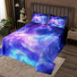Erosebridal Blue Purple Galaxy Bedspread King Size, Girls Starry Sky Bedding Set Space Universe Star Coverlet Set for Kids Teen Bedroom Decor, Constellation Planet Comfortable Quilted