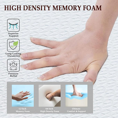 10" Leg Elevation Pillows Memory Foam Leg Support Bed Wedge Pillow Leg Elevated for Sleeping, Leg Pillows Good for Back& Knee& Hip& Ankles