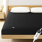 MASVIS Heated Mattress Pad Twin Size - 6 Heat Settings & 10-Hour Auto Off, Quilted Electric Bed Cover, Bed Warmer with Deep Pocket | Fast Heating | Machine Washable,Black,39"x75"